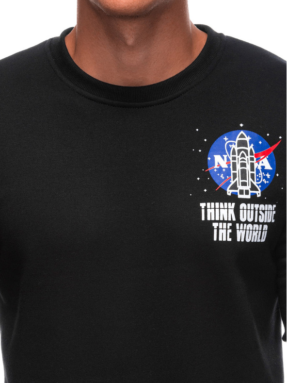 Edoti EDOTI Férfi kapucnis melegítőfelső, fekete