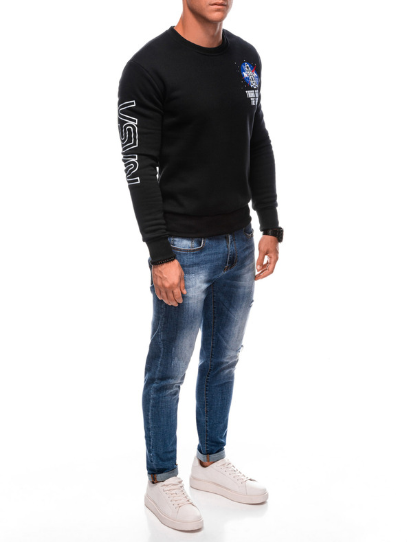 Edoti EDOTI Férfi kapucnis melegítőfelső, fekete