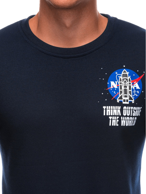 Edoti EDOTI Férfi kapucnis melegítőfelső, sötétkék