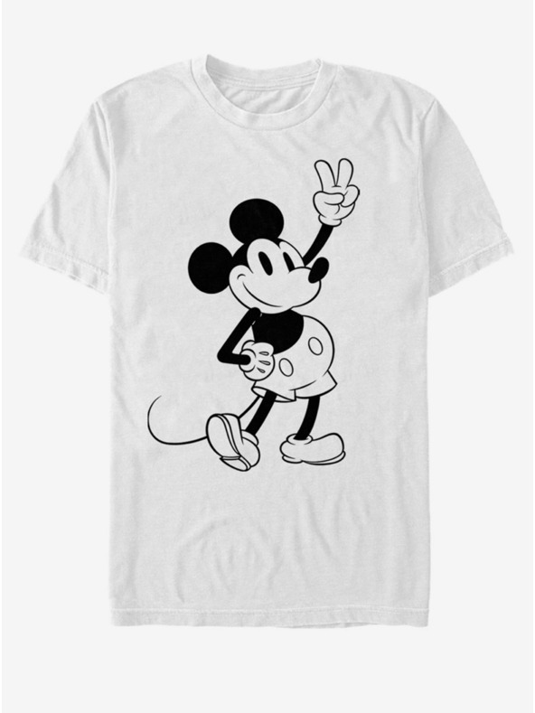 ZOOT.Fan Fehér férfi Disney Simple Mickey körvonalas póló