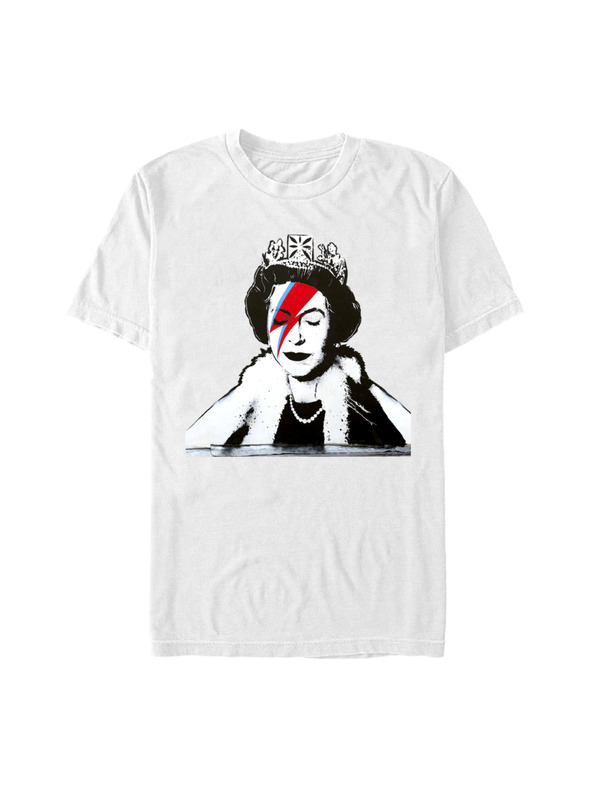 ZOOT.Fan Fehér Banksy (Brandalised) Bansky Queen Ziggy póló (Brandalised) Bansky Queen Ziggy póló