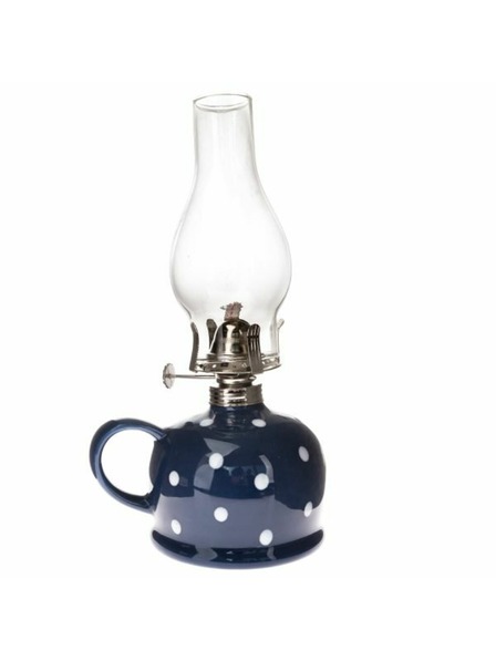 Casa de Engel Kerámia petróleumlámpa - kék, fehér pöttyökkel, 0/9