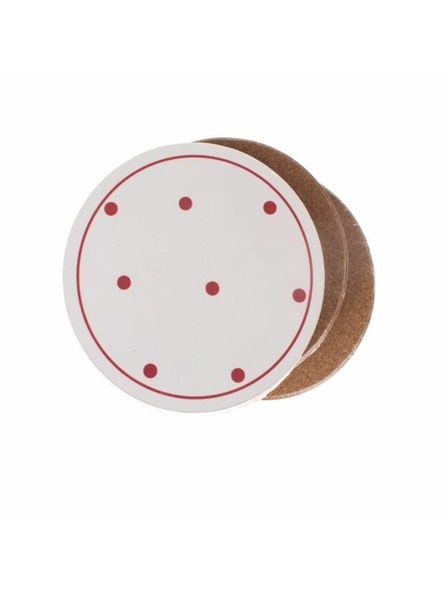 Casa de Engel Parafa poháralátét - fehér pöttyökkel - 6 db-os szett, /60