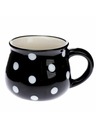 Casa de Engel Kerámia bögre, fekete pöttyökkel, 75ml, 24/144