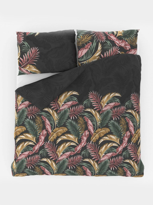 Kvalitex Klasszikus pamut ágynemű DELUX 140x200, 70x90cm PALMA szürke