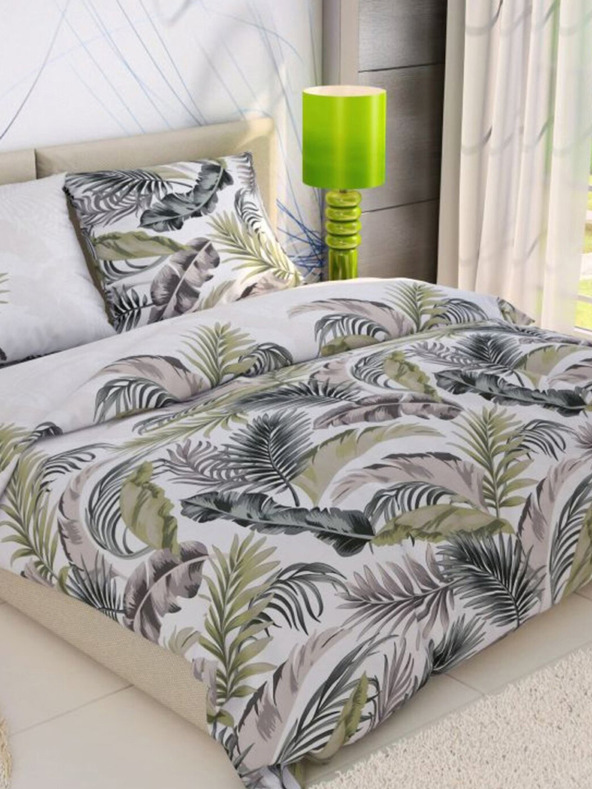 Kvalitex Francia pamut ágynemű DELUX 240x200, 70x90cm PALMA fehér