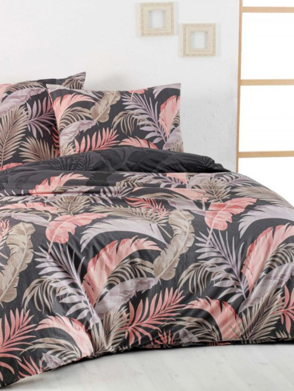 Kvalitex Francia pamut DELUX ágynemű, 220x200, 70x90cm PALMA szürke