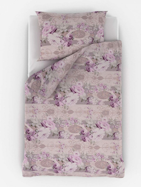Kvalitex Francia pamut ágynemű Provence kollekció 220x200, 70x90cm Margot lila Qualitex lila