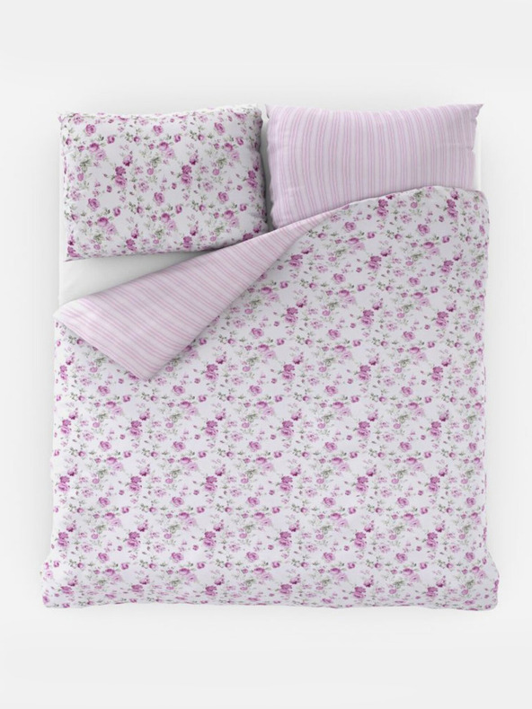 Kvalitex Francia pamut ágynemű PROVENCE COLLECTION 240x200, 70x90cm VIENTO pink
