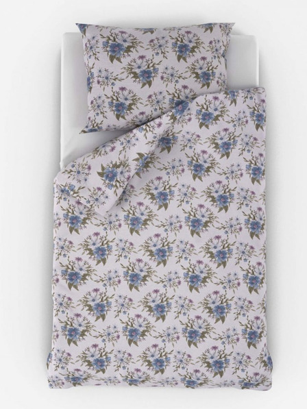 Kvalitex Francia pamut ágynemű Provence Collection 220x200, 70x90cm Elisa kék Kvalitex