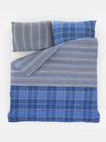 Kvalitex Francia kiterjesztett pamut ágynemű DELUX 240x220, 70x90cm CAMPUS kék