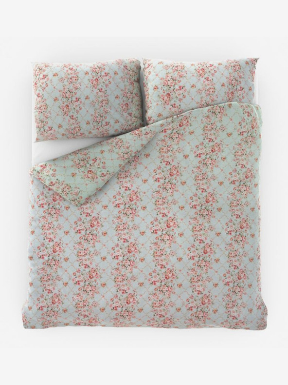 Kvalitex Francia pamut ágynemű Provence Collection 220x200, 70x90cm Rosalie zöld Qualitex Qualitex