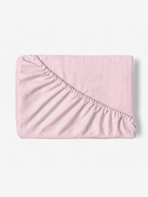 Kvalitex Flanel sztreccslepedő 200x200cm világos rózsaszínű