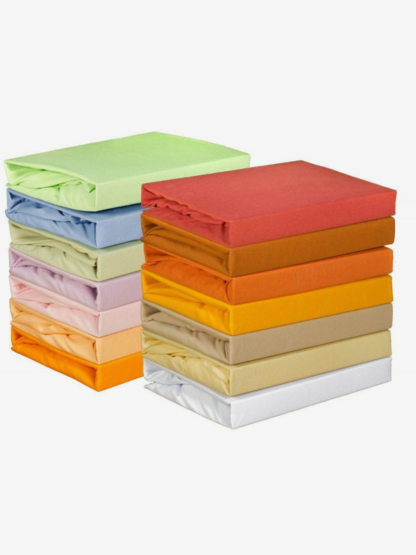 Kvalitex Jersey lepedő franciaágyra 220x200cm narancssárga