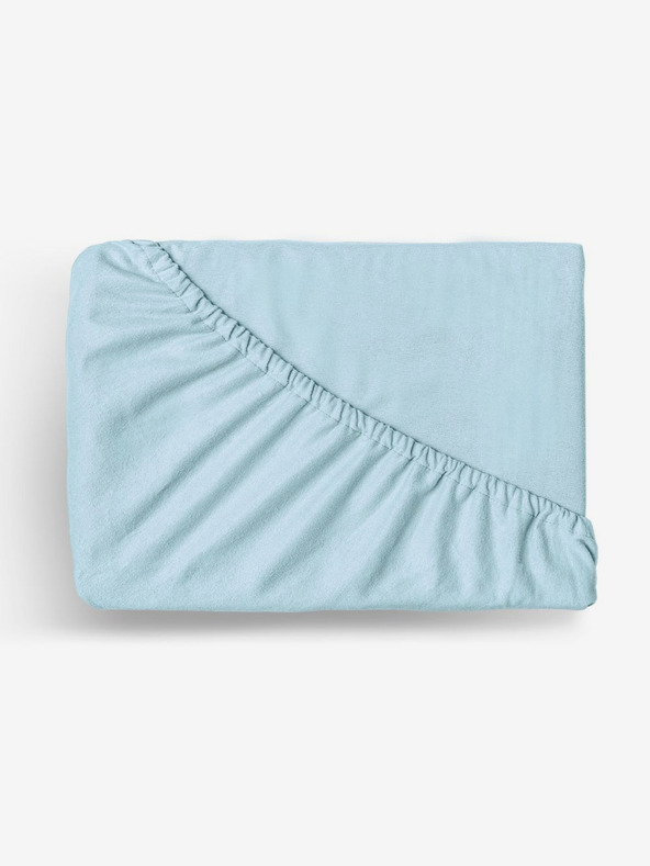 Kvalitex Flanel sztreccs lepedő 200x200cm világoskék