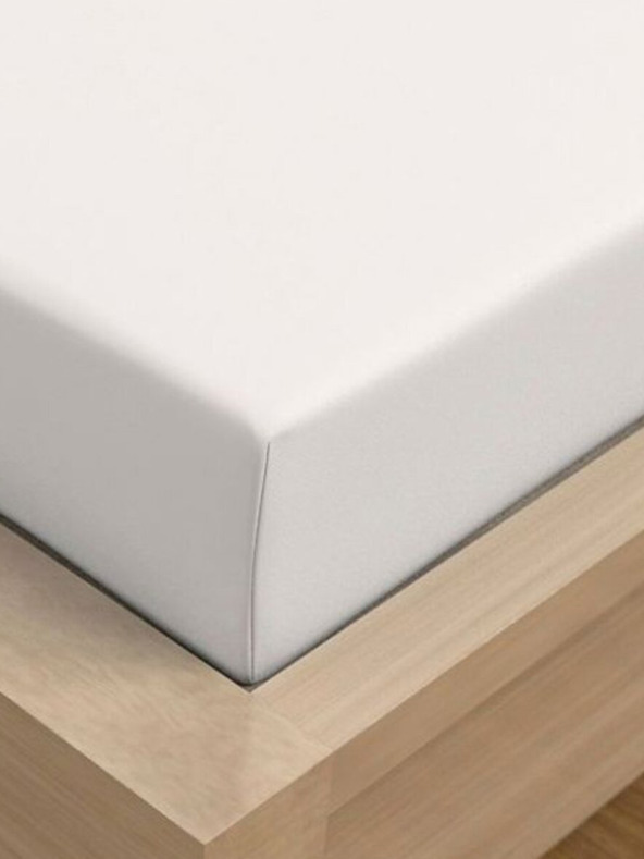 Kvalitex Jersey egyszemélyes lepedő lycrával 120x200cm fehér Kvalitex