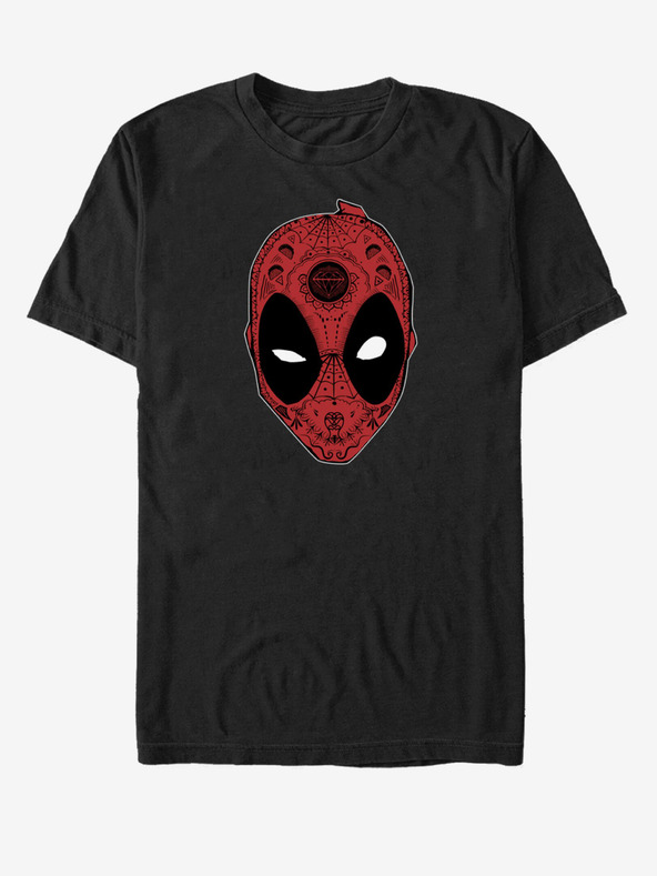 ZOOT.Fan Fekete unisex Marvel Deadpool Cukros koponya póló