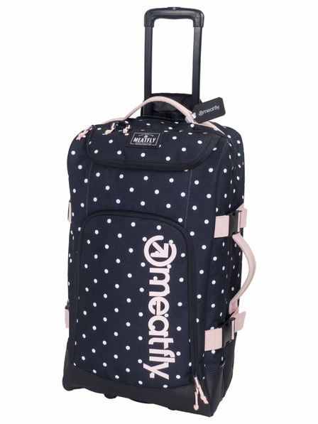 Meatfly Meatfly Contin White Dot / Powder Pink bőrönd | Fekete | Térfogat 100 L