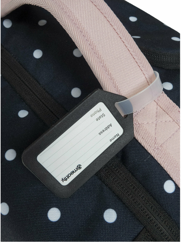 Meatfly Meatfly Contin White Dot / Powder Pink bőrönd | Fekete | Térfogat 100 L