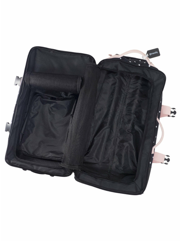 Meatfly Meatfly Contin White Dot / Powder Pink bőrönd | Fekete | Térfogat 100 L