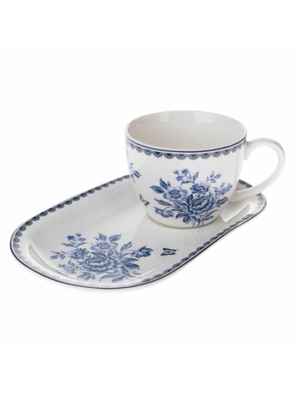 Casa de Engel Porcelán bögre tálcával, 445 ml, 6/18