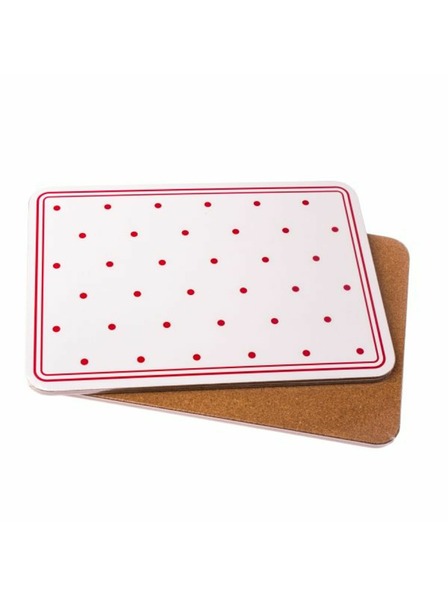 Casa de Engel Parafa alátét - fehér pöttyökkel - 2 db-os szett, 0/18