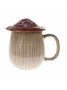 Casa de Engel Kerámia bögre fedővel - gomba, 550ml, piros, 1/16