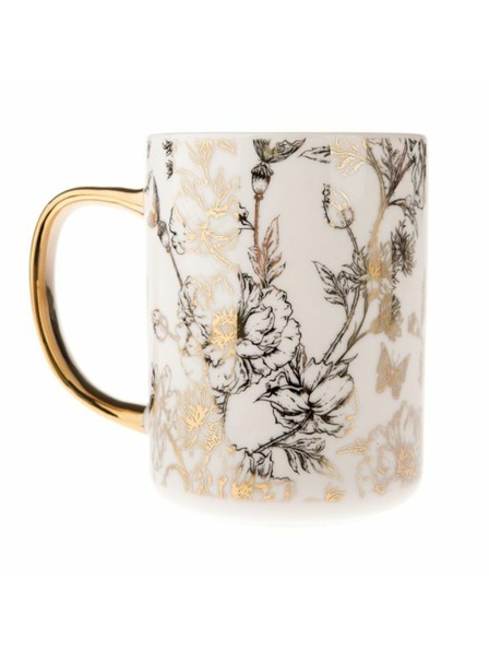 Casa de Engel Porcelán bögre arany fül, 425ml, 12/36