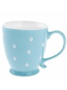 Casa de Engel Porcelán bögre, kék pöttyökkel, 440ml, 6/36
