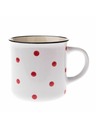 Casa de Engel Kerámia bögre, fehér piros pöttyökkel, 470ml, 6/24