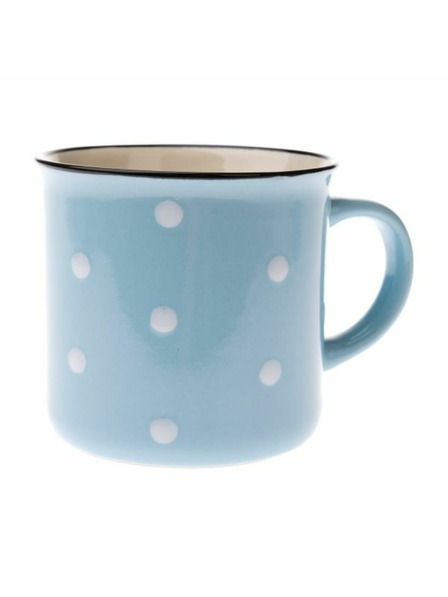 Casa de Engel Kerámia bögre - világoskék pöttyökkel, 470ml, 6/24