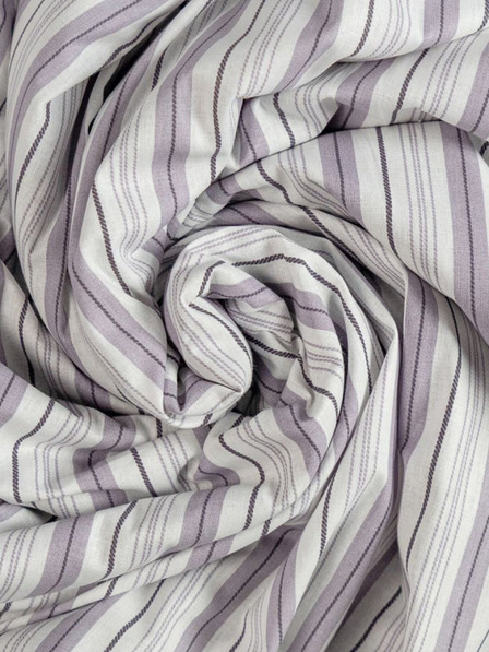 Kvalitex Pamut gumis lepedő 140x200cm lila csíkos Kvalitex