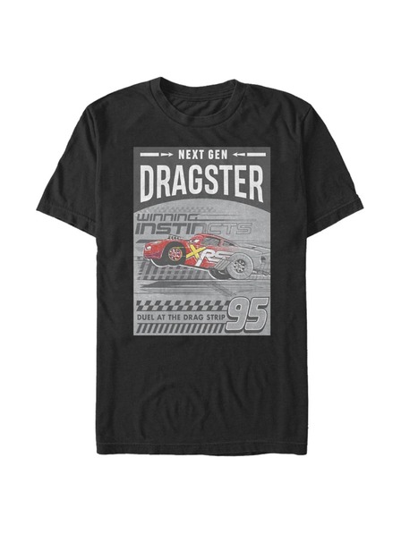 ZOOT.Fan Fekete férfi Pixar Dragster Gen póló