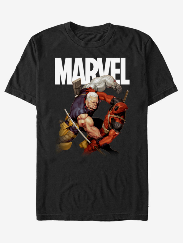 ZOOT.Fan Fekete unisex póló ZOOT.Fan Marvel Deadpool Harc ZOOT.Fan Marvel Deadpool Harc