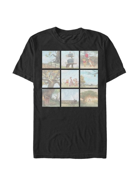 ZOOT.Fan Fekete Férfi Disney Classics POOH SCENES póló