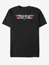 ZOOT.Fan Fekete Unisex póló Paramount Top Gun 3D logo