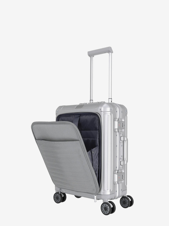 Travelite Travelite Next 4w S elülső zsebű ezüst utazótáska ezüst színben