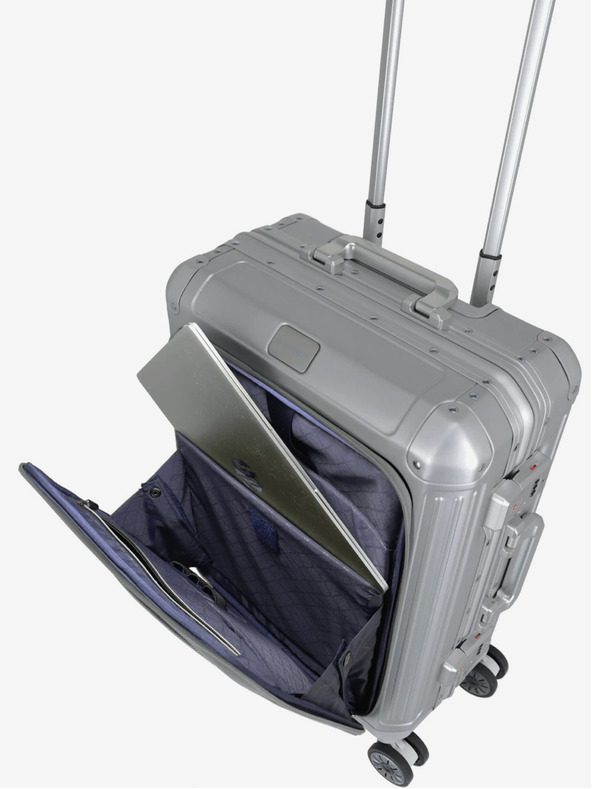 Travelite Travelite Next 4w S elülső zsebű ezüst utazótáska ezüst színben