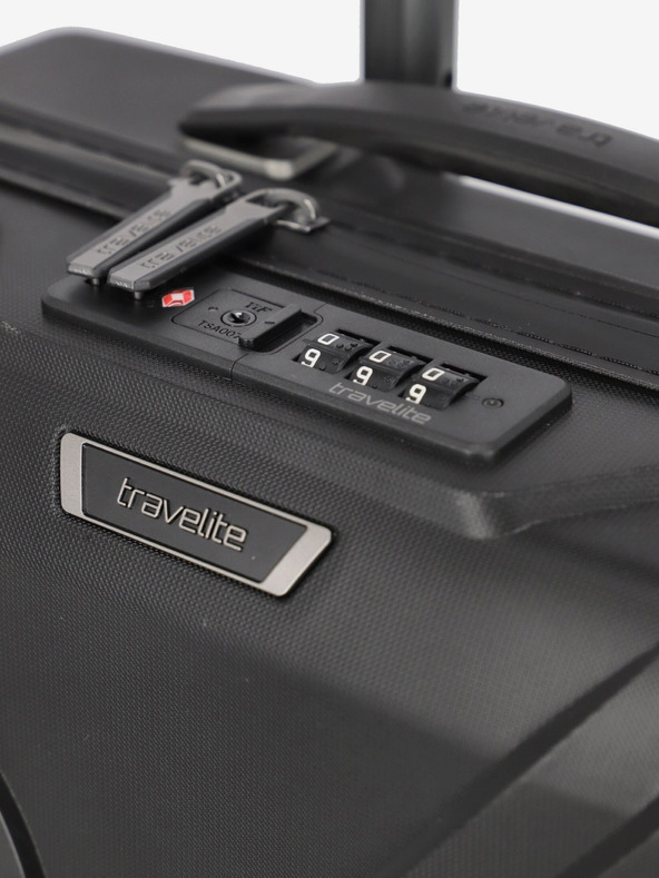 Travelite Fekete Travelite Elvaa 2w Business kerekes bőrönd