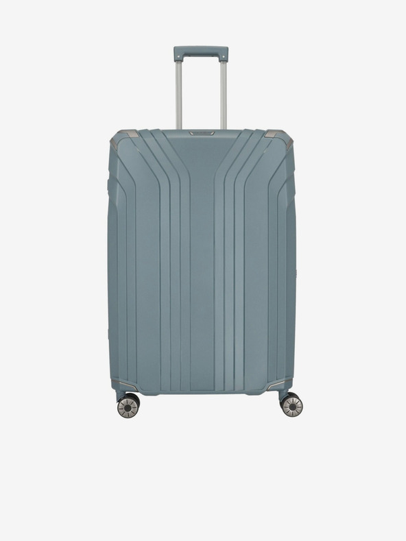 Travelite Három darabos Travelite Elvaa 4w S,M,L utazóbőrönd készlet szürkéskék színben