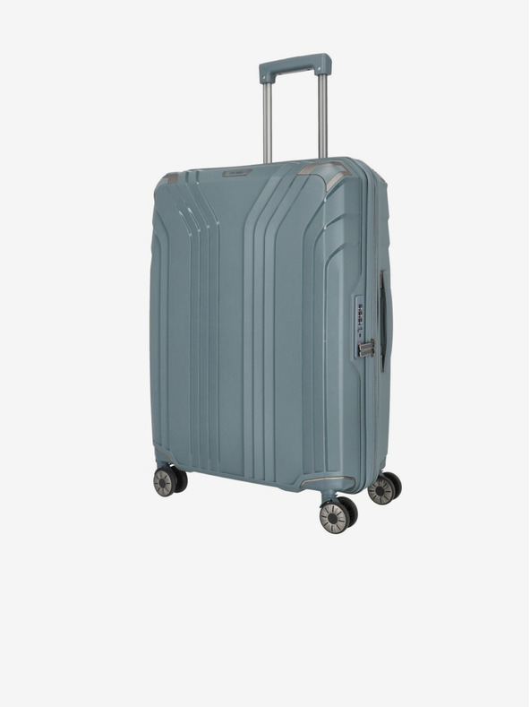 Travelite Három darabos Travelite Elvaa 4w S,M,L utazóbőrönd készlet szürkéskék színben