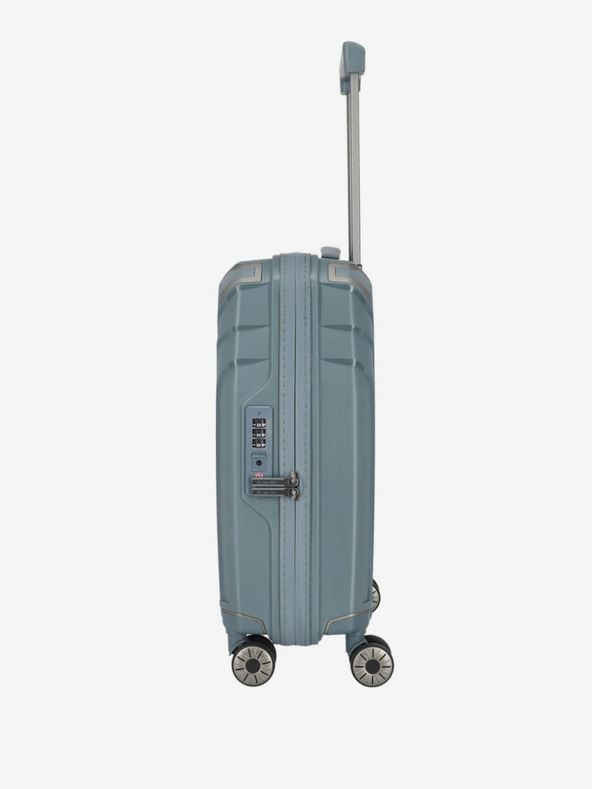 Travelite Három darabos Travelite Elvaa 4w S,M,L utazóbőrönd készlet szürkéskék színben