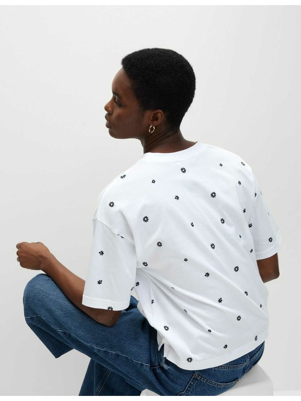 Marks & Spencer Marks & Spencer tiszta pamut virágos póló fehér