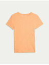 Marks & Spencer Bordázott, szűk szabású póló magas pamuttartalommal Marks & Spencer narancs