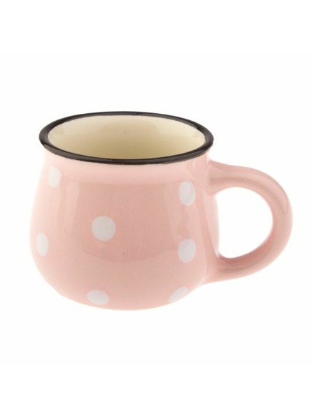 Casa de Engel Kerámia bögre - lazac pöttyökkel, 75ml, 24/144