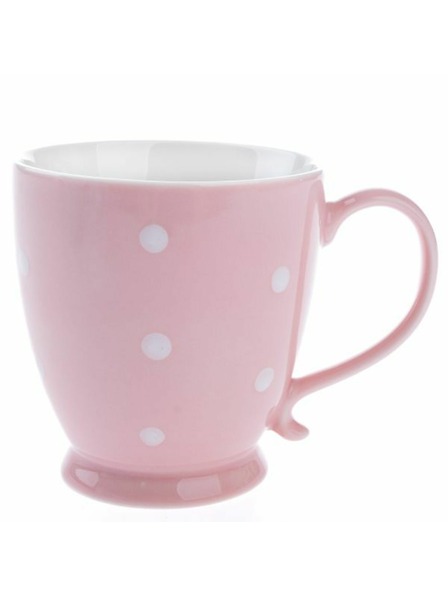 Casa de Engel Porcelán bögre, rózsaszín pöttyökkel, 440ml, 6/36