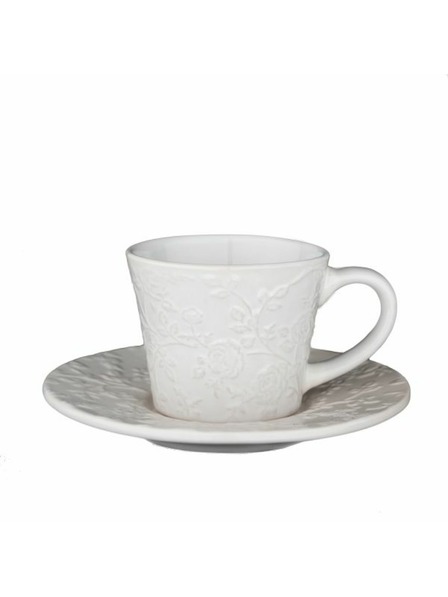 Casa de Engel Kerámia csésze csészealjjal virágmintával, 4/24