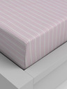 Kvalitex Pamut gumis lepedő 220x200cm rózsaszín csíkos Kvalitex