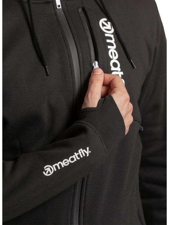 Meatfly Meatfly férfi technikai pulóver Lightyear Black | Fekete | Méret
