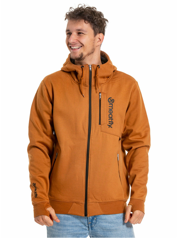 Meatfly Meatfly férfi technikai pulóver Lightyear Brown Sugar | Barna | Méret